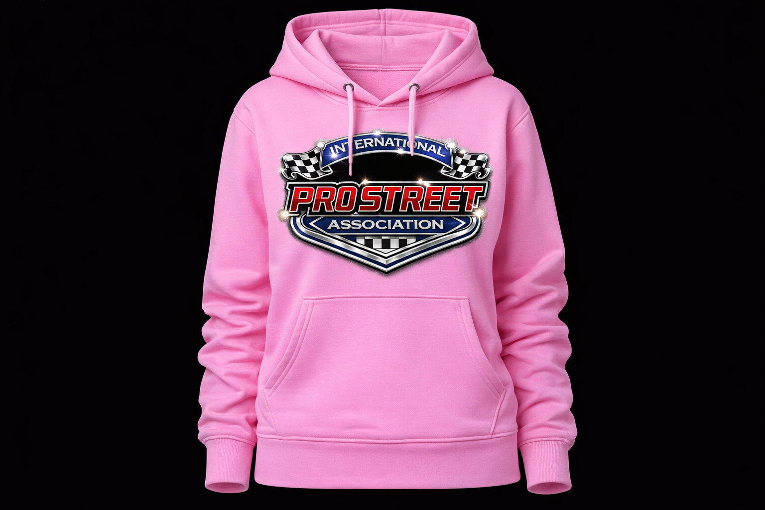 Women's Pullover IPSA Hoodie With Large Front Logo (Pink)