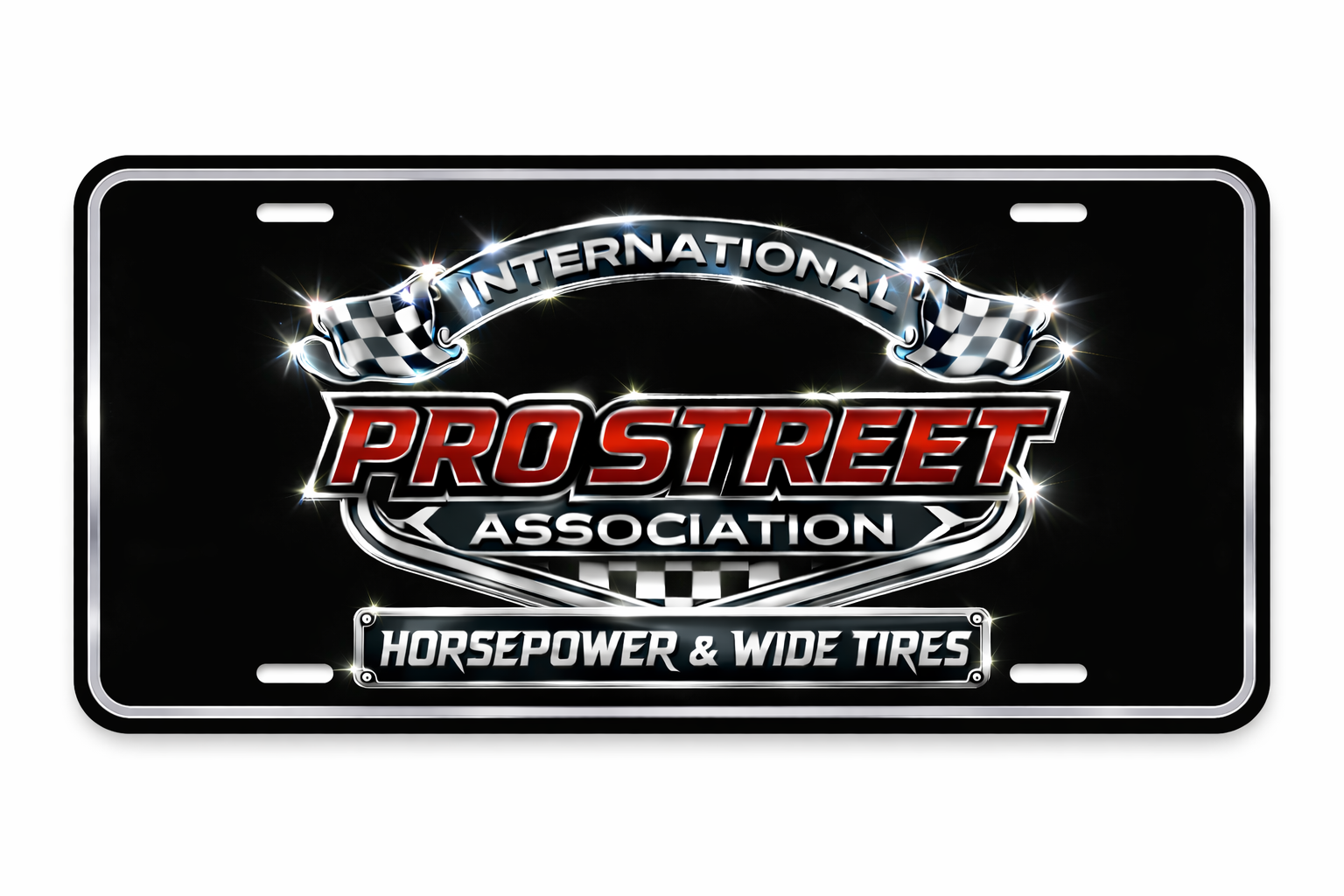 Black IPSA Horsepower & Wide Tires Plate